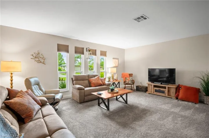 View of carpeted living room