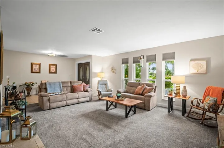 View of carpeted living room