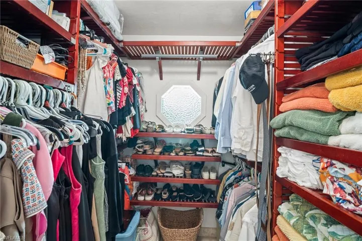 View of walk in closet