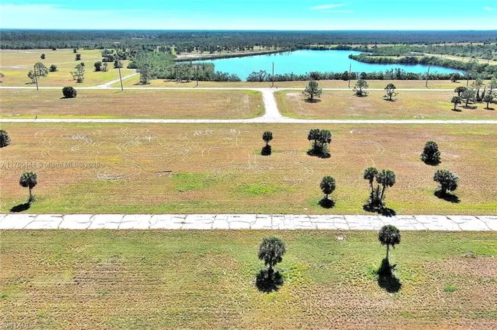 Drone / aerial view of a large body of water