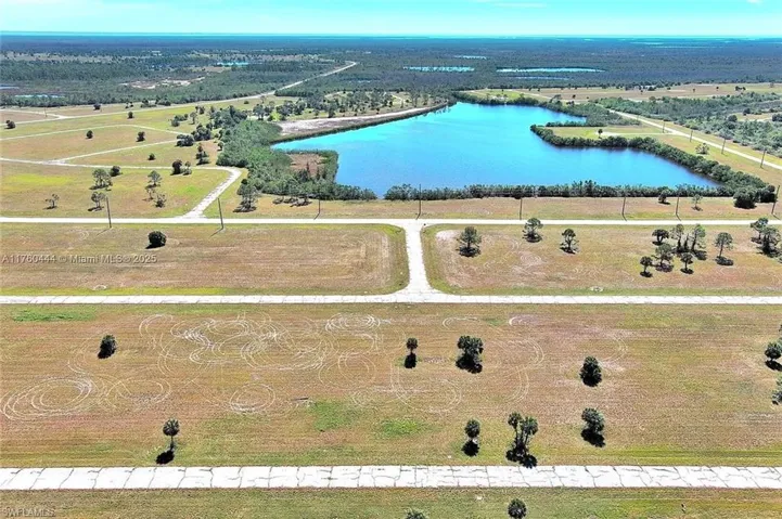 Bird's eye view of a large body of water