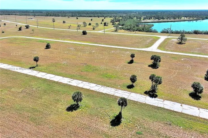 Drone / aerial view of a nearby body of water