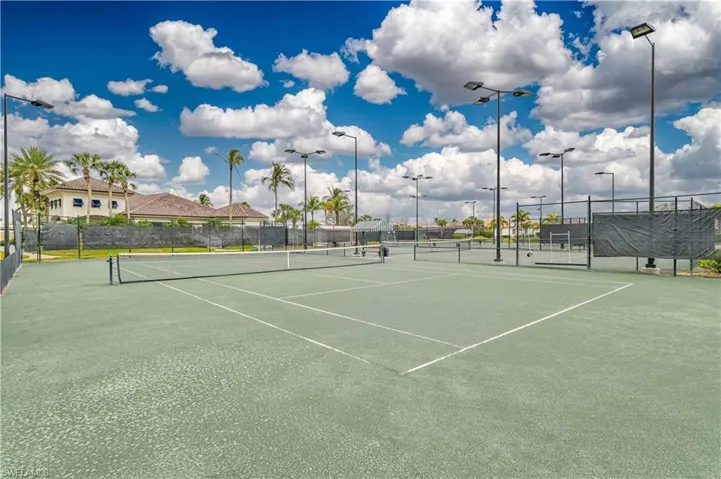 View of tennis court
