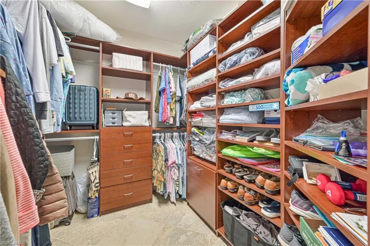View of walk in closet
