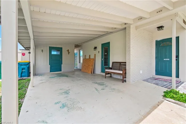 covered car port with extra storage room