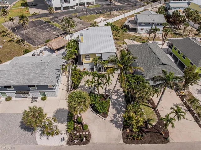 Aerial perspective of suburban area