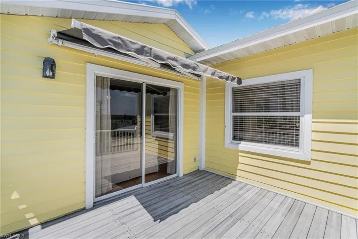 View of wooden deck