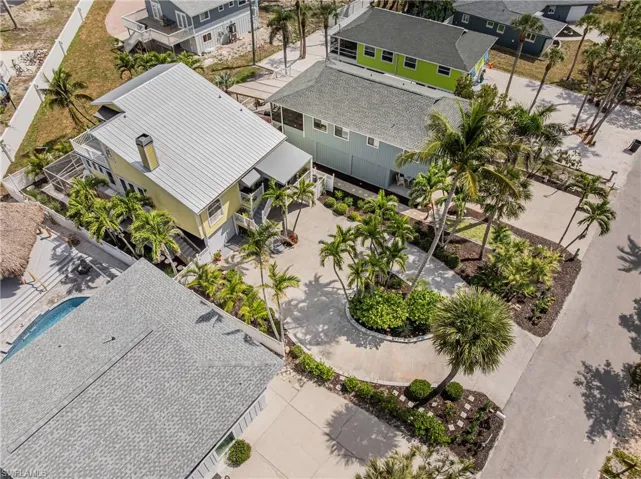 Aerial view of residential area