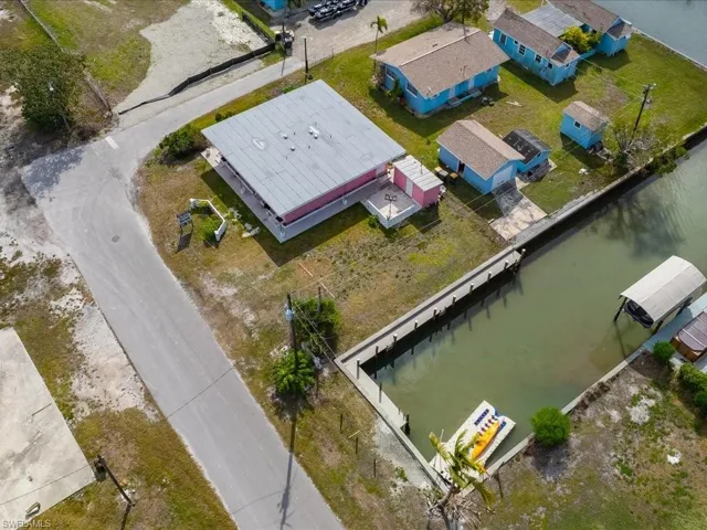 Drone / aerial view of a nearby body of water