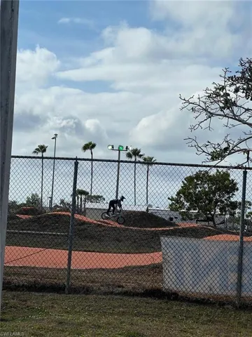 View of tennis court