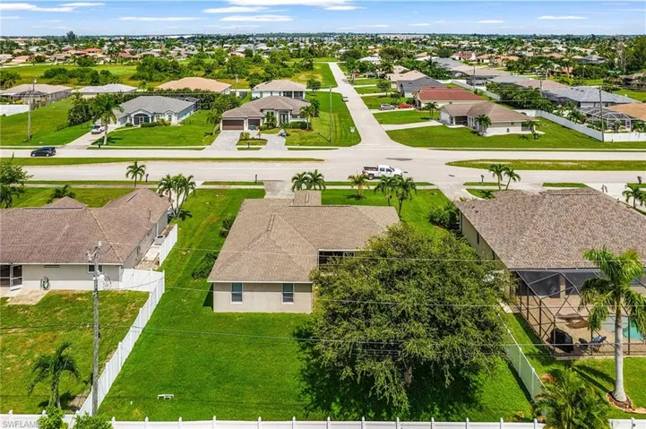 Aerial view of residential area