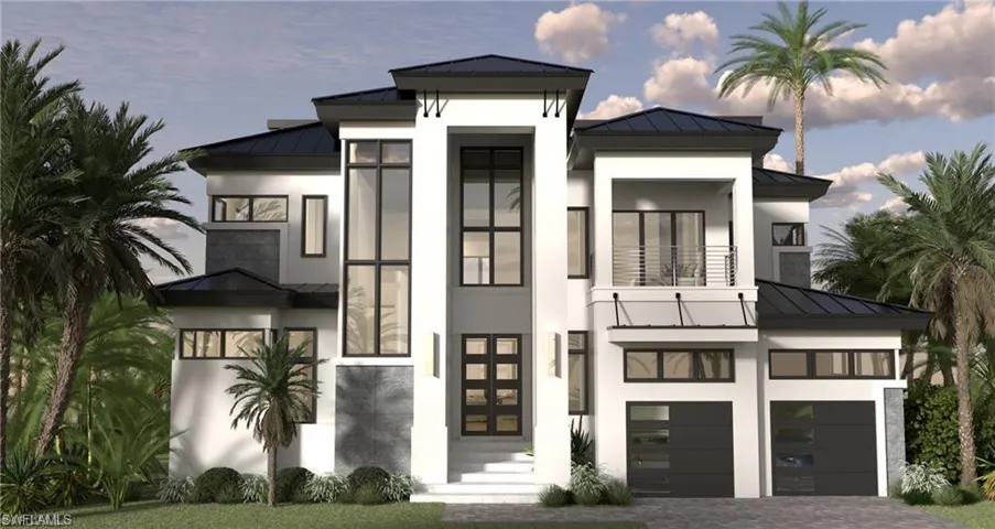 View of planned home plan front facade