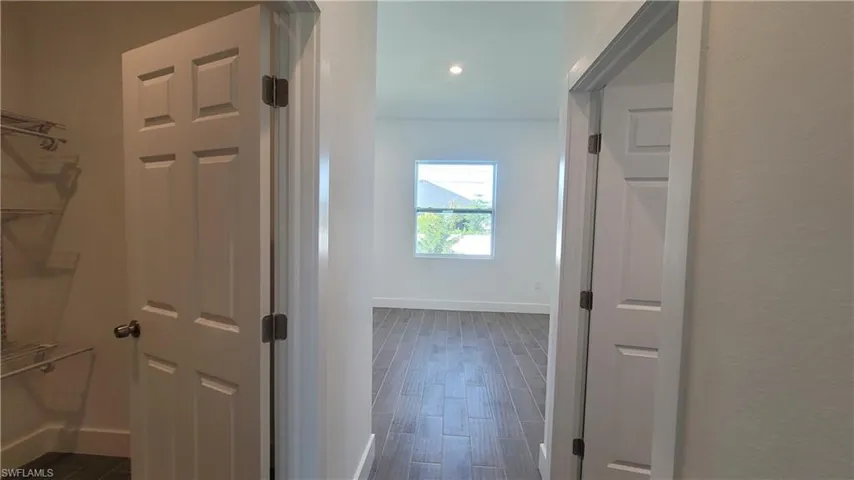 Closet on left.Bathroom on right.