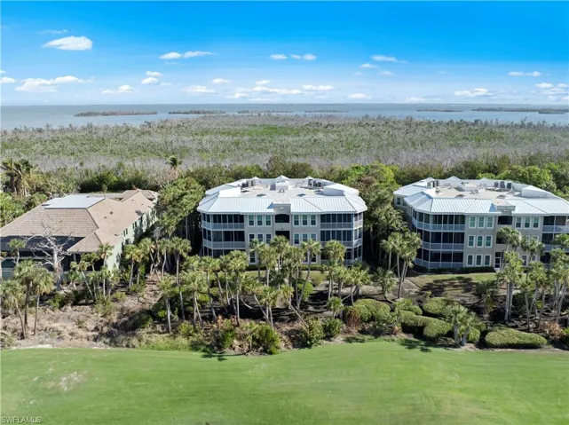 Drone / aerial view of a large body of water