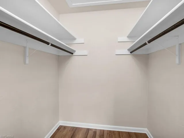Walk in closet in master