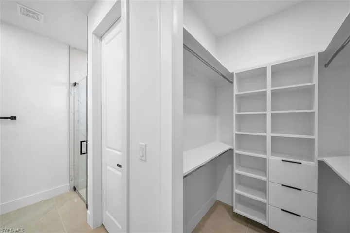 View of walk in closet