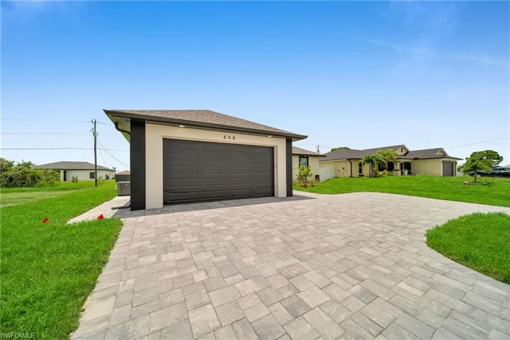 Garage with a yard