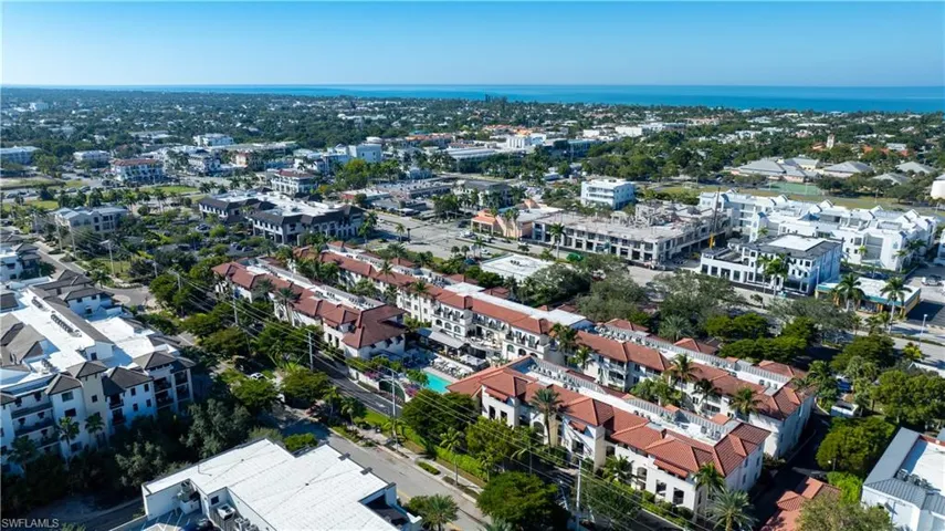 View of urban area with a nearby body of water
