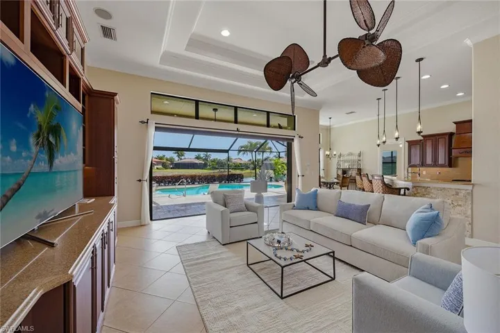 Open room concept for easy entertaining