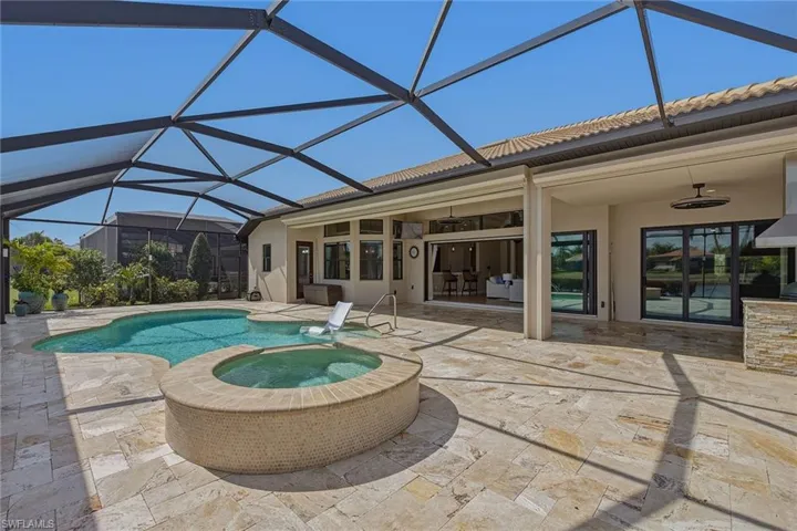 Travertine tiled lanai