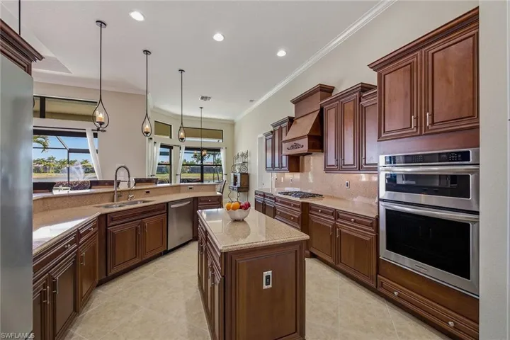 Kitchen island and walk-in Pantry