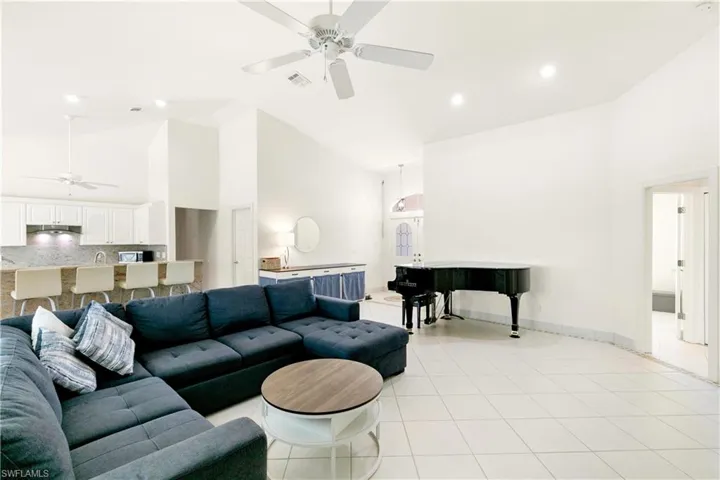 dining table fits great where baby grand piano is now