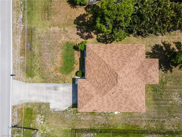View from above of property
