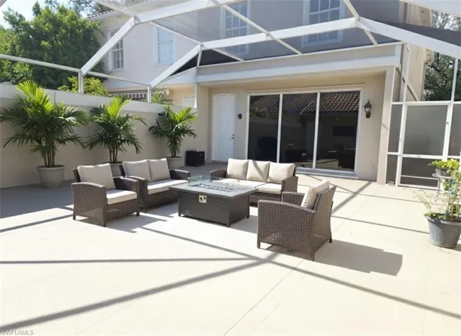 Patio furniture staged by AI