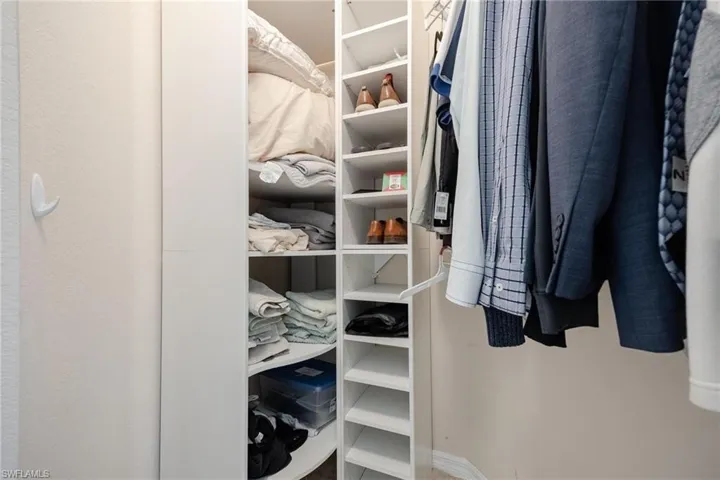 View of walk in closet
