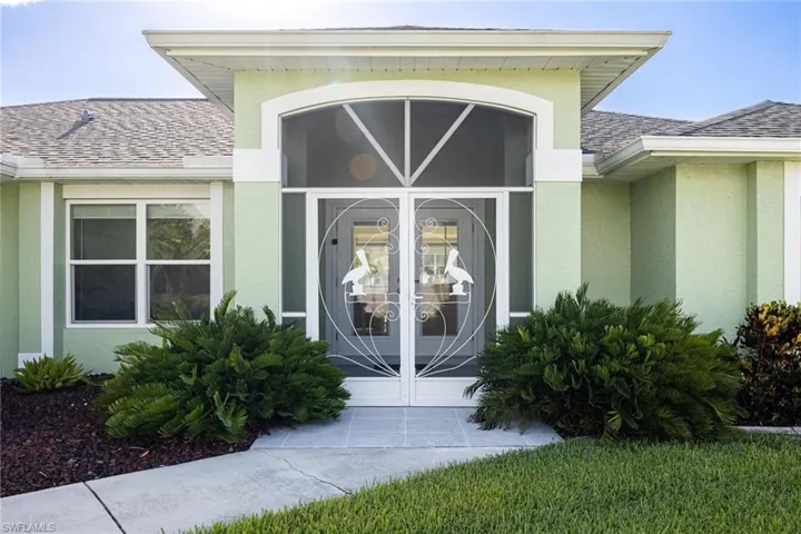 View of exterior entry with french doors