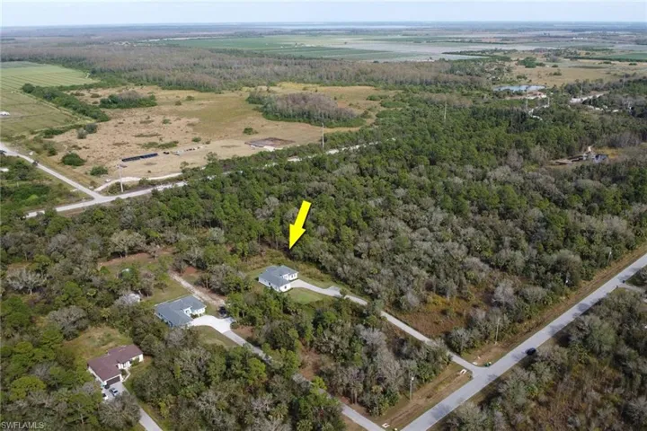 Aerial view with a rural view