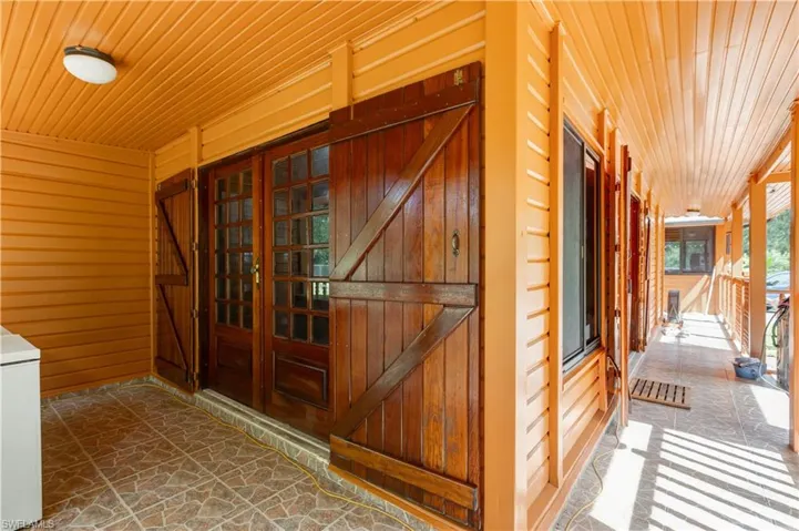 View of exterior front door entry