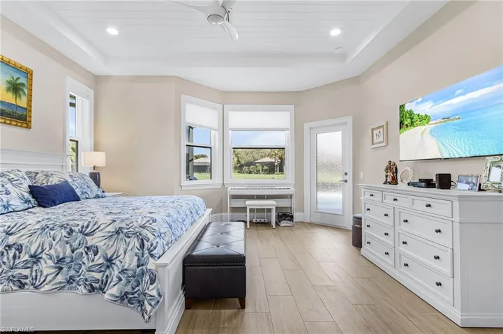 Master Bedroom with Porcelain Tile Flooring
