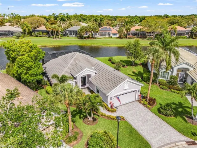 Drone / aerial view of a nearby body of water