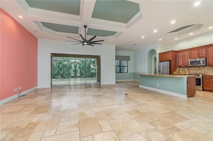 Open Concept living access to pool area