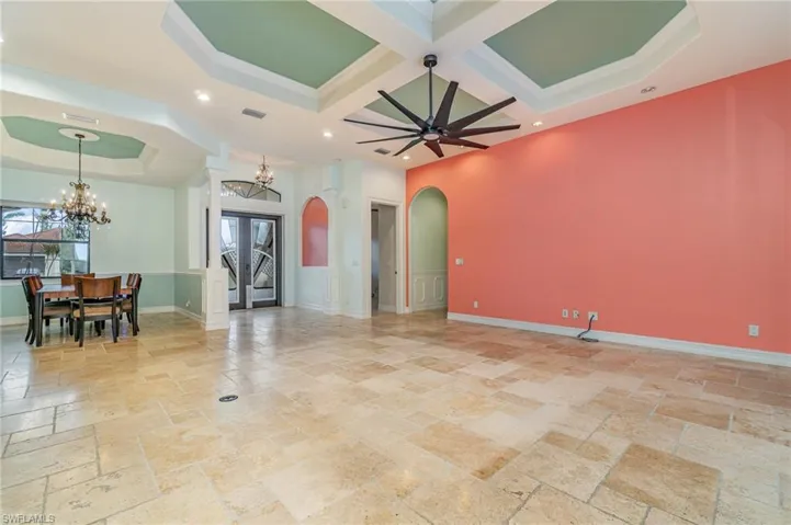 family room looking toward the front entry