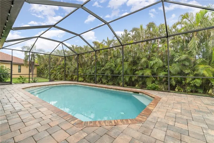 Pool with private back yard