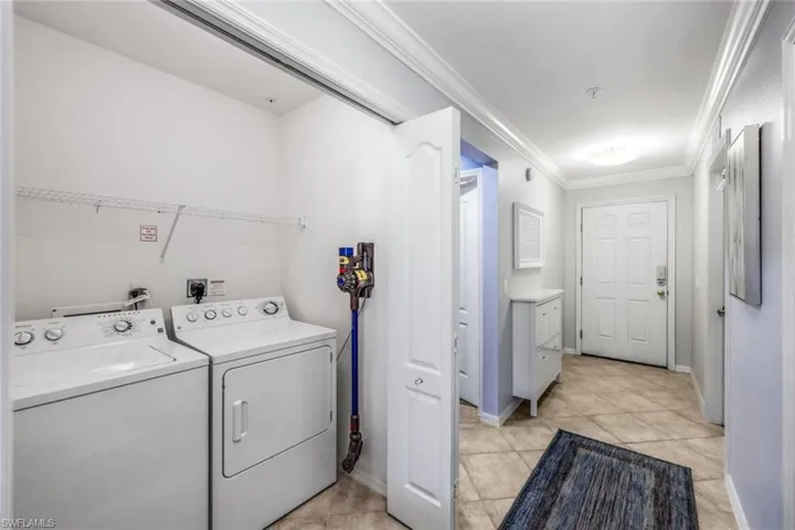 Full sized Laundry Closet with Shelf.