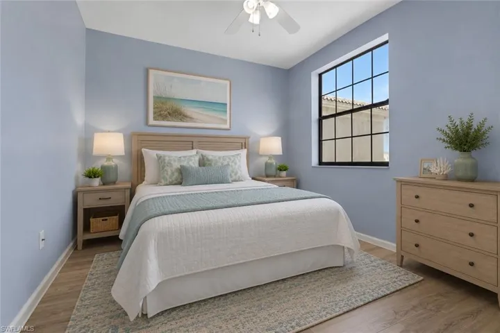 Guest bedroom virtually staged.