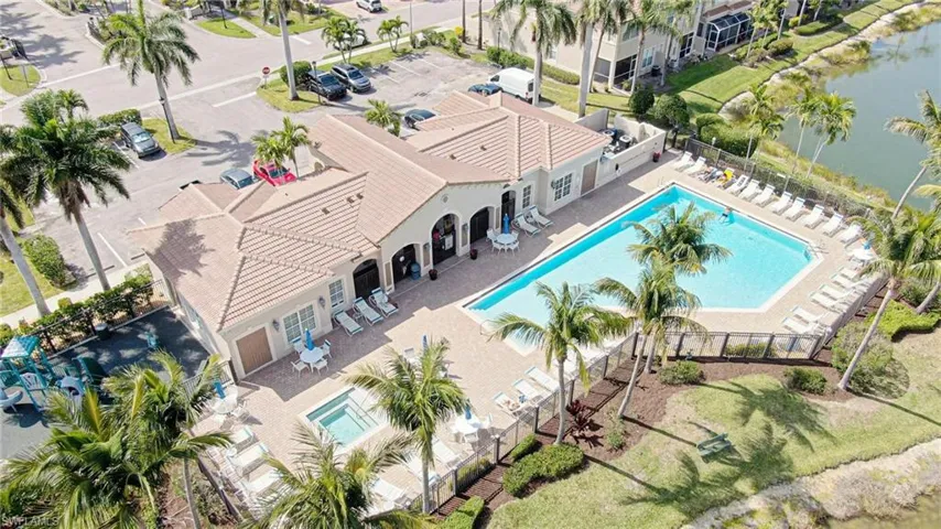 Aerial of Community Clubhouse and pool