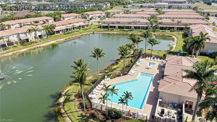 Aerial of community lake