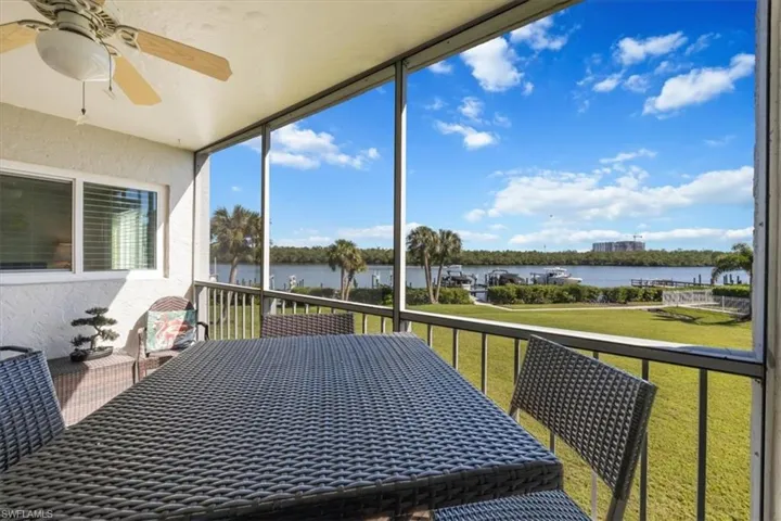 Screened Lanai with a water view