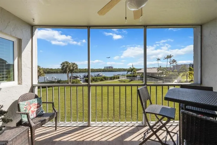 Screened Lanai with a water view