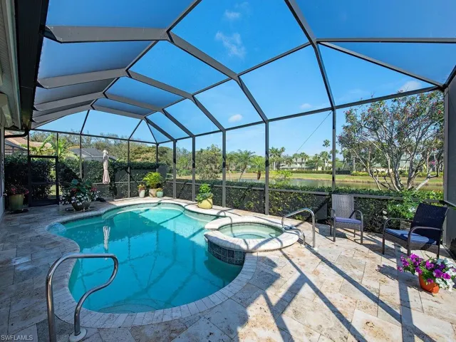 Lanai with pool and spa - great lake views too!