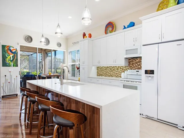Updated kitchen open to  great room and lanai
