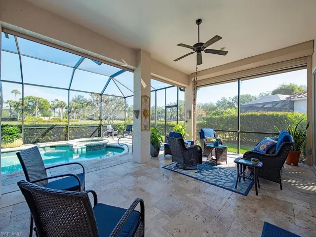 Lanai undercover seating or dining area area