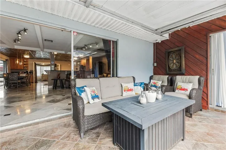 Guest suite patio with pool access