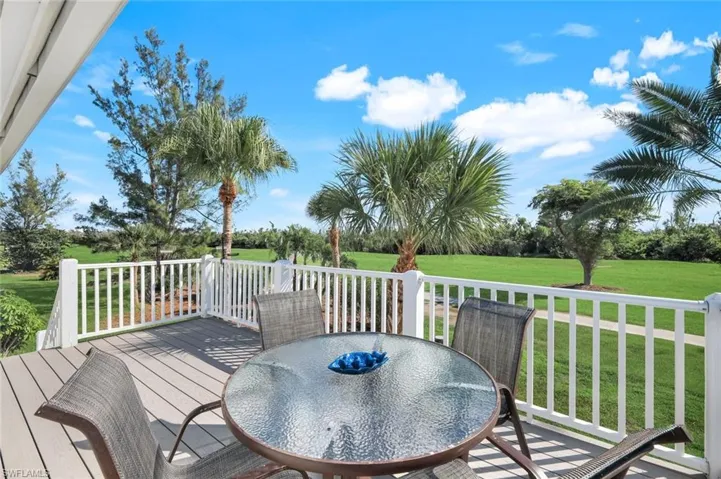Deck overlooking golf course