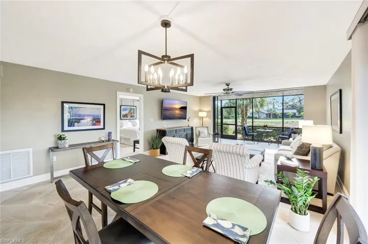 Great Room Dining Area, Table has 6 Chairs