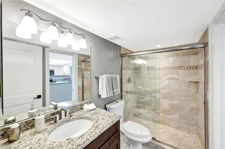 Guest Bathroom with Step In Tiled Shower